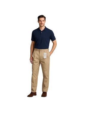 Greg Norman Wrinkle Resistant 100% Cotton Pleated Khaki Pants 34x32